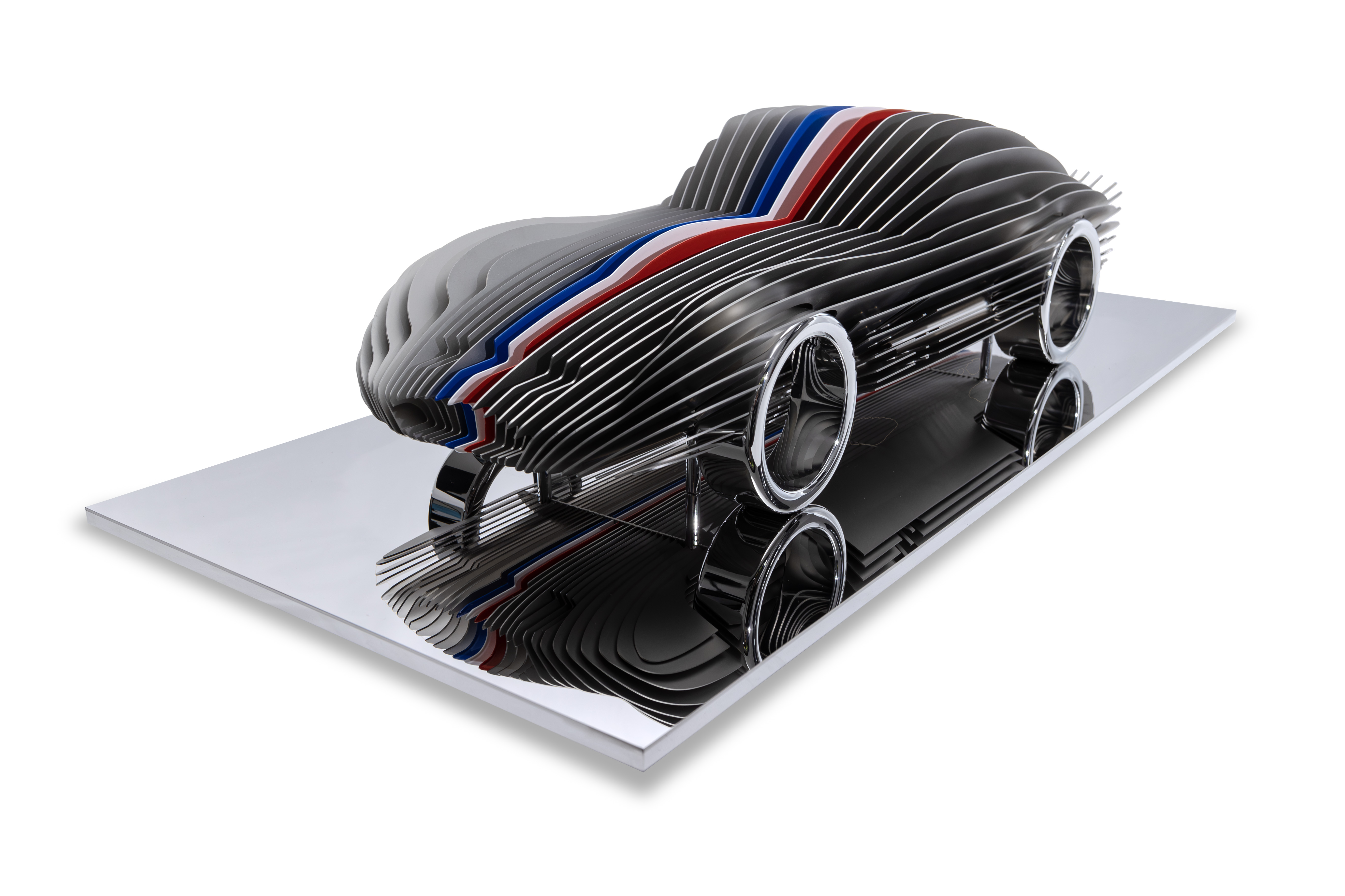 Ferrari 250 GTO Steamline - Raw Metal - Tricolore by Dufilho